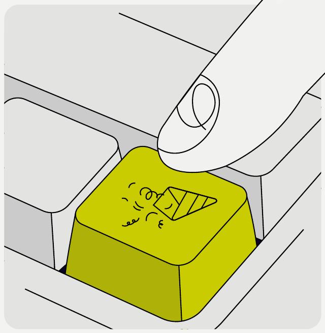 Line illustration of a person holding a map